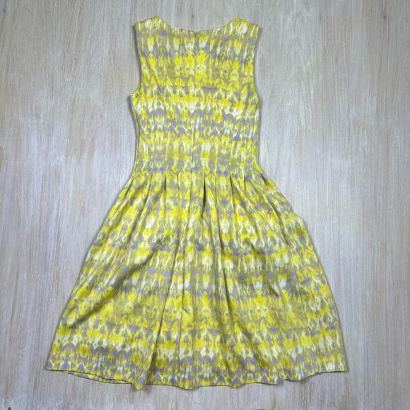 Calvin Klein Yellow Multicolor Sleeveless Summer Cocktail Lined Dress Size 2 - Picture 7 of 15